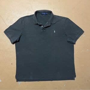 Vintage Polo by Ralph Lauren Men's Grey Polo Shirt Silver Pony Size XL